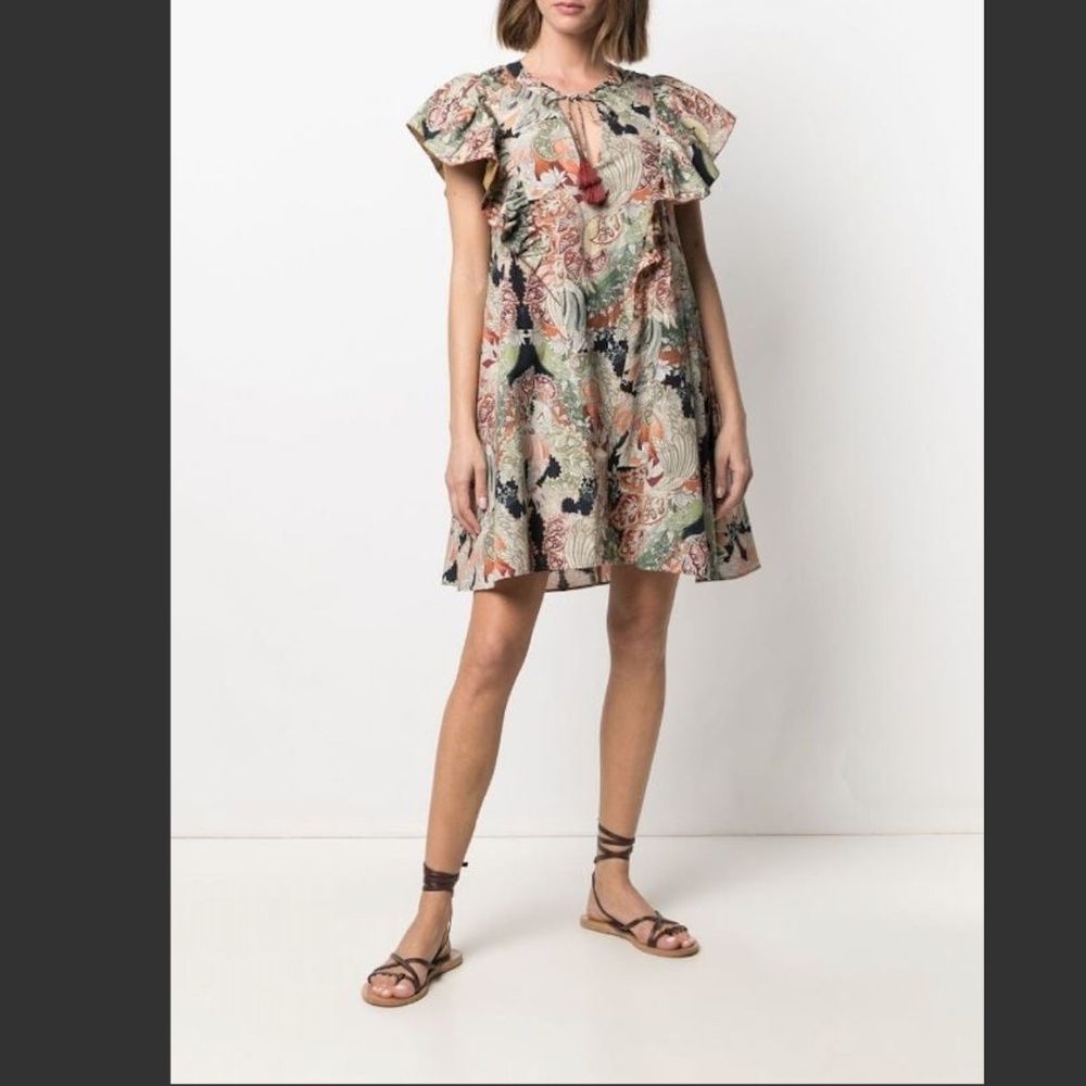 Chufy paisley-print tied-waist blouse